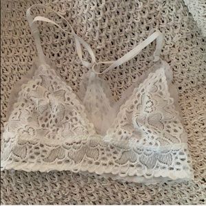White lace bralette